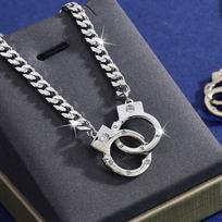 Unisex titano plieno antrankiai karoliai su pjūviais merginos širdies raktikaulio grandinėlė rudens ir žiemos drabužių aksesuarai 18K sidabras