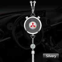 Car Perfume Pendant Air Freshener Rearview Mirror Metal Lace For Mitsubishi Pendant Hanging Perfume Empty Diffuser Decoration