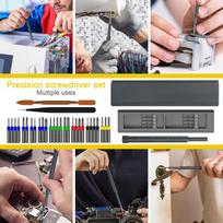 Precision Screwdriver Set with Multiple Bits for Electronics Repair / Small Device Maintenance / Durable Storage Case Included One Size juoda