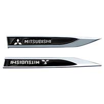 For Mitsubishi Lancer Mirage Pajero Asx 10 l200 Car Body Side Wing Fender Decoration Stickers Auto Metal Alloy Badge