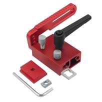 Aluminum Zinc Zinc Alloy Stop Fence Adjustable Miter Track Stop Portable T Track Limit Stop  DIY Tools raudona
