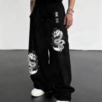 Y2K Gothic Sweatpants Printed Loose Wide Leg Pants Mens Sports Pants High Waist Casual Long Pants Outdoor Streetwear S juoda