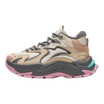 Anta Raw Chocolate Women's Fleece Mid-top Casual Shoes Beige Gray 122448987-1 36