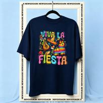Viva La Fiesta Cinco De Mayo Mexican party Women Unisex Casual cotton printed t shirts Adult Oneck summer Breathable outdoors tee S