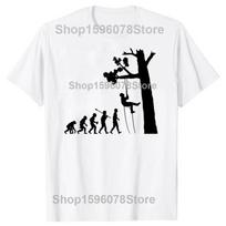 Funny Arborist Evolution T Shirts Unisex Humor Streetwear Tee Shirt Short Sleeve Classic Tree Surgeon Unisex Loose Clothing S