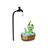 Frog Garden Statue, Resin Frog Figurine Fairy Garden Miniature Frog Figurine for Patio Yard, Cute Frog Gifts for Women Mom
