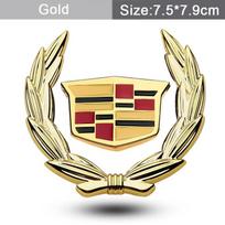 Automobilio kėbulo sparnas šoninis ženklelis langas bagažinė dekoratyvinė lipdukas Cadillac ATS BLS CT6 CTS SLS XT4 XT5 STS Escalade Deville DTS auksas