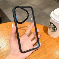 Golden Shield Eagle Eye Metal Camera Frame Clear Phone Case, Shockproof Cover for Huawei Mate80 Pro / Pura70 / Xiaomi 15 Pro Mate80 juoda