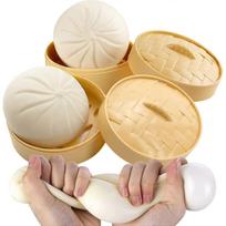 2pack Dumpling Squishy Fidget Toy, Dumpling Stress Ball, Steamed Stuffed Bun, Squishies Stress Relief Decompression Toy