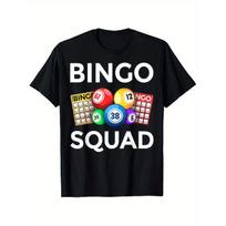 for bingo Squad Men'S and Women'S Graphic T-Shirt | Black with Colorful for bingo Design, Casual Short Sleeve, Crew Neck, Perfect for Bingo S juoda