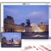 5D DIY Louvre Museum Cross Stitch Rhinestones Diamond Drawing Embroidery Mosaic Home Decor Full Round 20X30CM