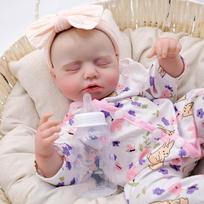 Pabaigtos Reborn Baby Dolls LouLou Minkšto audinio Korpusas gyvas silikoninis Vinilas Naujagimio 3D Odai Matomos Venos „Pasidaryk pats“ žaislai mergaitėms 45cm