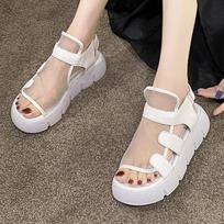 Women's Summer Sandals Roman Style Hollow Out Beach Shoes Fish Mouth Sandals 41 balta
