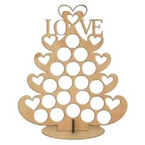 Wooden Chocolate Candy Stand Couple Sugar Advent Calendar Love Heart Shaped Chocolate Display Rack Wedding Party Decor WWO66