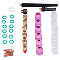 40Pcs TIG Welding Torch Accessories Kit Collet Alumina Nozzle Gas Len Glass Cup for WP?92025