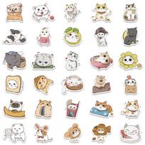62 Japanese Cats Daily Graffiti Stickers Trolley Box Water Cup Diary Waterproof DIY Stickers