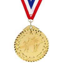 6.5cm Volleyball Medal Sports Rewards with Neck Ribbon Competition Awards Metal Winner Medals for Competitions Party Race auksas