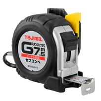 Tajima Išgaubtas nerūdijančio plieno x 25mm SFGSL25-75BL Matavimo juosta, 7,5m juoda