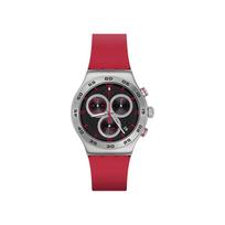 SWATCH Unisex 43mm Black Watch YVS524 YVS524 Red