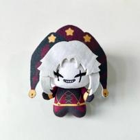 New 10cm Funny Lovely Anime Game The Freak Circus Harlequin Pierrot Character Peripherals Plush Toys Plushie Stuffed Doll About 10cm raudona