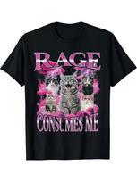 Funny and Quirky Cat Meme TShirt  Vibrant Pink Graphic Design Short Sleeves Teens and Adults As A Casual Sports TShirt S