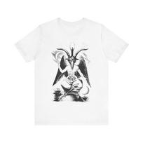 Baphomet Eliphas Levi Art Shabbat Goat Shirt Demon Tshirt Gothic Witchcraft Mystery Black Magic Unisex Jersey Short Sleeve Tee S