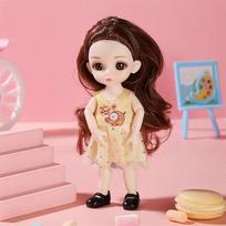 16cm 112 Girl Princess Doll BJD Doll with Clothes Shoes Movable 13 Joints Cute Sweet Face Child Gift DIY Dress Up Toys for Kids height 17cm