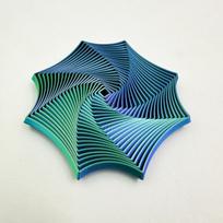 3D Printed Expanded Sensory Fidget Star Model Visual Illusion Octagonal Whirling Spiral Ornaments Stress Relief Board Game