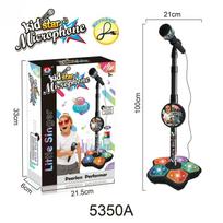 Kids Karaoke Microphone Toy with Sing Stand Light Up Music Instrument Toys Brain-Training Educational Toy Girl Boy Birthday Gift juoda