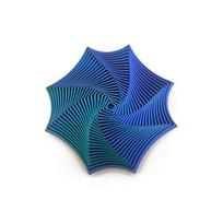 Octagonal Fidget Fidget Octagonal Toy 3D Printing Geometric Illusion Antistress Fidget Toys For Stress Sensory Party Games mėlyna