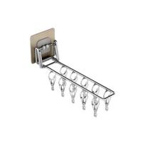 Bedroom Balcony Drying Rack Wall Mounted Hanger Foldable Stainless Steel Storage Clip Organizer for Socks Underwear