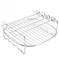 Double Layer Home Holder Air Fryer Rack Grill Barbecue Rack Baking Tray Air Fryer Accessories sidabras