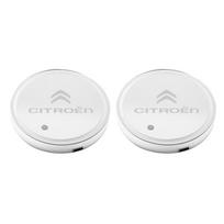 2Pcs Car Interior Coaster LED Light Up Cup Holder Mat Accessories For Citroen C4 C3 C5 C5X e-C4 X e-C3 C-Elysee Berlingo C1 C6