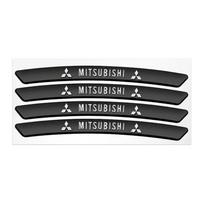 Aliuminio Automobilio Emblema Ratlankių Lipdukas Dekoracija Ženklelis Lipdukas Stilius Mitsubishi Ralliart Lancer Outlander Pajero ASX Galant juoda
