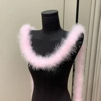 2 Meter Decorative Strip Cuff Strip Faux Fur Fluffy Trim DIY Apparel Sewing Home Decor Artificial Fur Decoration rožinė