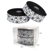 Road Bike Bar Tape Bicycle Handlebar Strap Sakura Pattern Shock Absorber Soft Handlebar Grip Tape Road Bike Gravel Handles Cover juoda