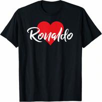 I Love Ronaldo First Name Tshirt I Heart Named T-Shirt S įvairiaspalvis