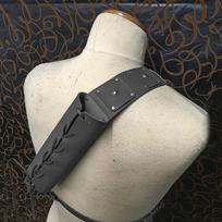 Medieval Knight PU Leather Sword Scabbard for Stage Play Cosplay juoda
