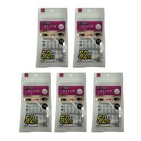 [Double-Sided Eyelid Tape for Double-Length Eyelids - Regular] 52 pieces x 5 sets, with pusher, natural finish, adjustable length, makeup aid.