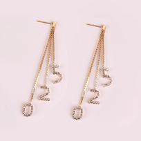 Personality 520 Confession Digital Tassel Stud Earrings Creative Long Earrings Women'S Trend Elegant Temperament Ear Jewelry