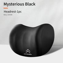 Car Seat Accessories Memory Foam Headrest Lumbar Support For Citroen C4 C3 C5 C1 C2 Berlingo Celysee Cactus Picasso Aircross juoda