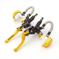 One Pair 14mm Piston Moto Bike Hydraulic Clutch Lever Right Hand Brake Master Cylinder Pump Lever 22mm Universal Street Pit Bike auksas