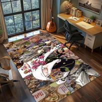 Josuke Higashikata JoJo Carpet for Living Room Bedroom Home Decor Cool Movie Mat Play Floor Mat 60x90cm