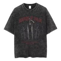 Anime Berserk Guts Acid Vintage Vintage Wash New Arrival Men'S Clothes T-Shirt Homme Graphics T S