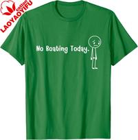 No Boating Today Funny Boater Sad Stick Figure Graphic TShirt Casual Cotton Funny Graphic T Shirts Gifts for Unisex Camisas S