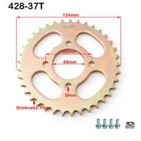 ATV 420/428 Chain 37 Tooth Rear Sprocket 48mm 68mm Bolt Spacing For 50cc 110cc 125cc Chinese Quads 4 Wheeler Trike Motorcycle