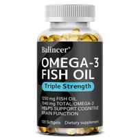 Omega-3 Fish Oil Dietary Supplement, With Epa, Dha, 120 Softgels Per Bottle 120 Capsules