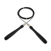 Jump Rope Skipping Rope - Self-locking - Adjustable with Ball Bearing Black