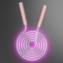 Glowing Jump Rope Adjustable 2.8m Light Up Skipping Rope rožinė šviesi spalva
