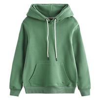 Mens Grey Green Japan Simple Joker Vintage Hooded Sweater M